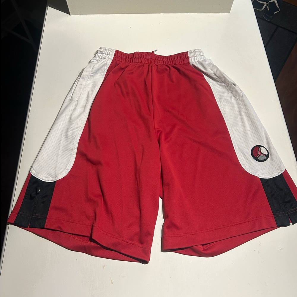 Jordan Brand Red & White Men's Shorts, XL